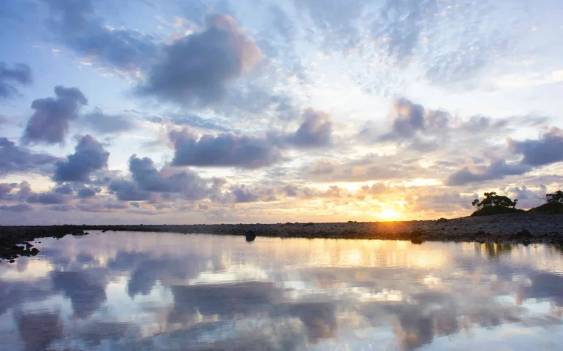 Coucher de soleil sur le lagon de Tikehau© Teriitua Maoni